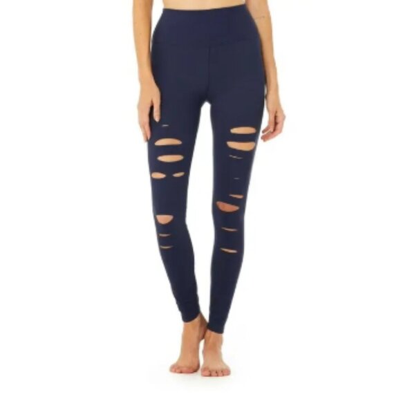 ALO Yoga Pants - Alo Yoga Yoga Pant Legging Airlift Warrior Blue Navy Size Medium